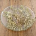 Red Pomegranate Collection 13 in. Fern Charger Plates, Gold - Set of 12 1553-1